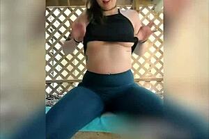 Fucking My Pierced Pussy Outside Like A Slut