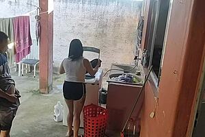 After wife left, did the maid resist my cock?