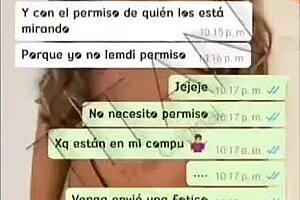 she gets hot on whatsapp, showing her big tits and ass, and ends with sex on video call