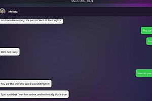 Melissa makes you feel dirty emotions in texts ending four.