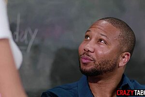 naughty petite 18+ blonde student emma hix fucks lucky big black cock teacher