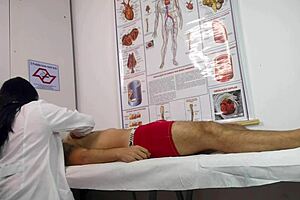 patient gets aroused by sexy nurse