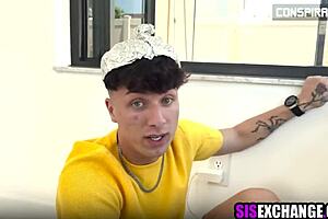 tinfoiler group foursome with blondes and brunettes