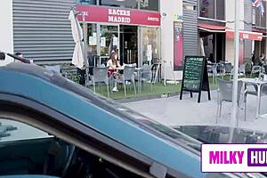 latina babe challenges outdoor dare