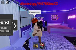 ItzNicoleMaria's Fierce Lesbian Fuck In Roblox Condo