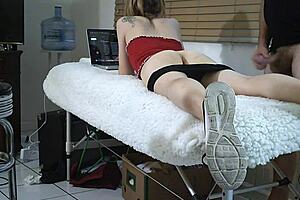 she rewards him with facesitting, demanding cum on her skinny ass