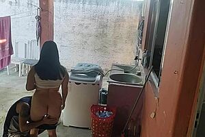 After wife left, did the maid resist my cock?