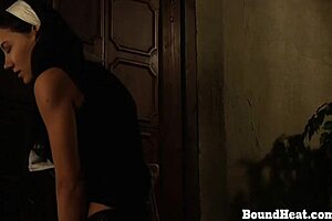 Hot lesbian slaves, orgasm together now?