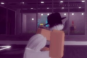 I fucked a stranger in Roblox, riding his cock in cowgirl like a slut.