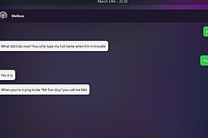 Melissa makes you feel dirty emotions in texts ending four.