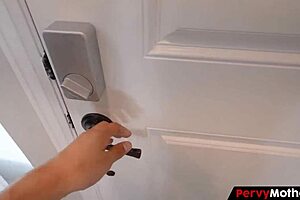 pervy mother and young hunk couldn't resist fucking at dinner 😈