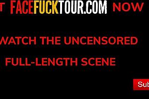 Big Lips Latina Slut Face Fucked Hard Against The Wall Gets Facial Cumshot