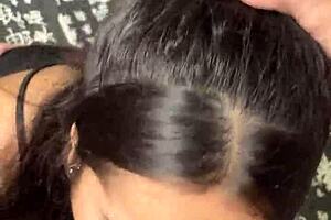 hey guys, check out my cute submissive girlfriend giving sloppy deepthroat to monster cock