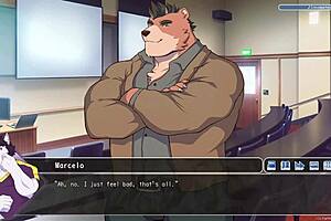 Playing after class in the classroom with furry fun