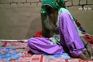 Desi Wife Rests on Bed