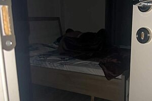 Passionate couple kisses during real sex