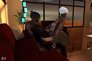 Chocolate femboy riding in 3d animation part 2 3 vu