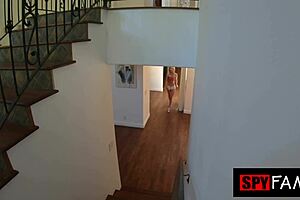 Petite Blonde Morgan Rain Bargains Wet Tight Pussy to Avoid Punishment