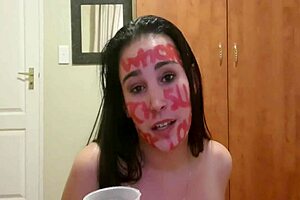 Self Punishment Involving Pissing, Slapping, Gagging With Dirty Talking