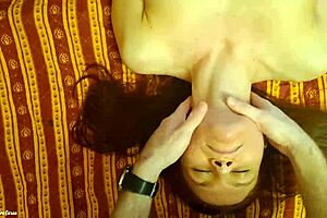 tits massage with olive oil, bouncy and wet