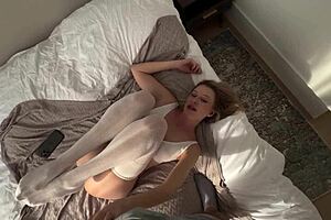 A Little 18+ Stepsister On Vacation Shared Her Bed With Me And Shared Her Pussy