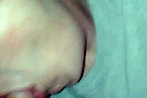 Wife Performs Intense Homemade Blowjob Leading To Cumshot