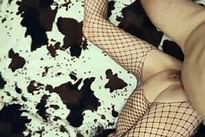 Beautiful milf turns ass up for pov lick.