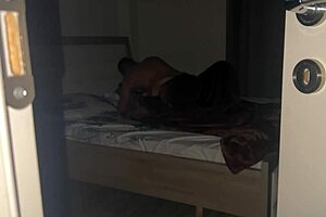 Passionate couple kisses during real sex