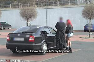 Deviante - Redhead Babe's Rough Glory Hole Encounter At Gas Station