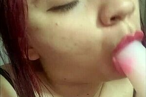 Beautiful Young Colombian Teaches Intense Blowjob Techniques With Dildo