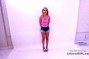 Straight Blonde Teen Seduced By Lesbian Stylist At Photographer