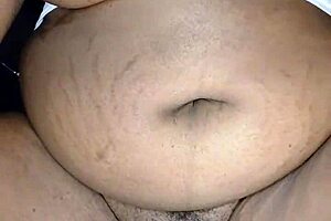 Ebony babe says, 'Watch me masturbate this wet pussy.'