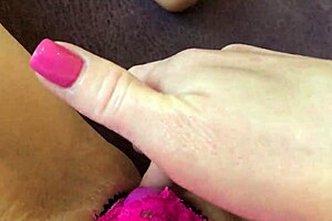 Teen rubs huge clit through wet panties to squirt