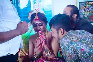 Indian bride's gangbang suhagarat 😘