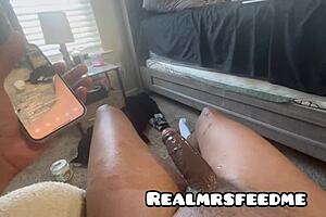 brunette neighbor with ghetto booty gets bent over for doggystyle fucking