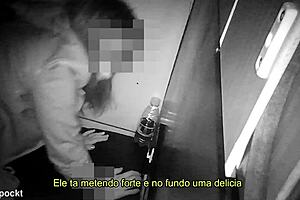 Chatting at the glory hole with a hung trans friend in the booth