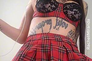 Jerk Off Guided To Squirt In Tattooed Brazilian Bitch's Ass