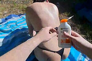 Outdoor Camper Receives Internal Creampie in Public Forest