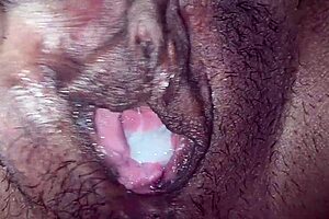 she drains all my cum with her tight shaved ass