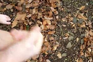 masturbating in the forest feels so good