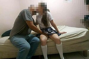 Innocent latina teen student visits teacher for extra lessons, craving big cock in homemade doggystyle