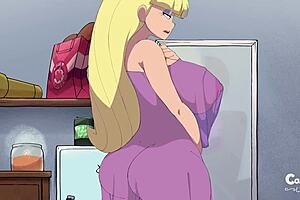 Pacifica gives handjob to cappu with big cock