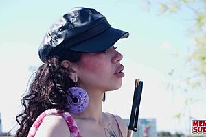 emmita misbehaves so fedora delivers the bdsm punishment outdoors