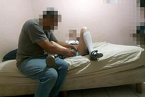 Innocent latina teen student visits teacher for extra lessons, craving big cock in homemade doggystyle