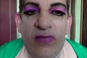 bisexual crossdresser shouts, 'offer me your cock and i'll make you come back for more!'