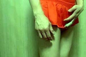 i train cute girl in swimsuit to take huge anal plug