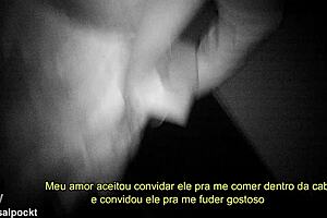 Chatting at the glory hole with a hung trans friend in the booth