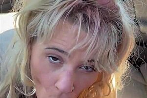 i'm a real hooker with blonde hair giving bbbj, getting bent over and fucked bareback from behind, taking load on ass