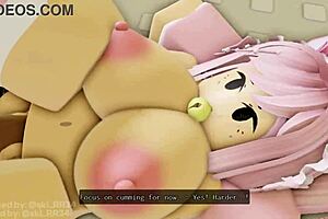 Pink Haired Freak Gets Fucked By Monster Cock