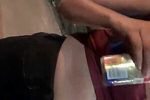 after the party young girl caught on the street he couldn't wait 5 minutes when she opened her legs